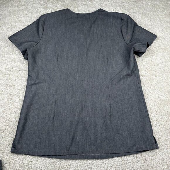 Figs Catarina One Pocket Scrub Top Gray Womens Small - Picture 3 of 12